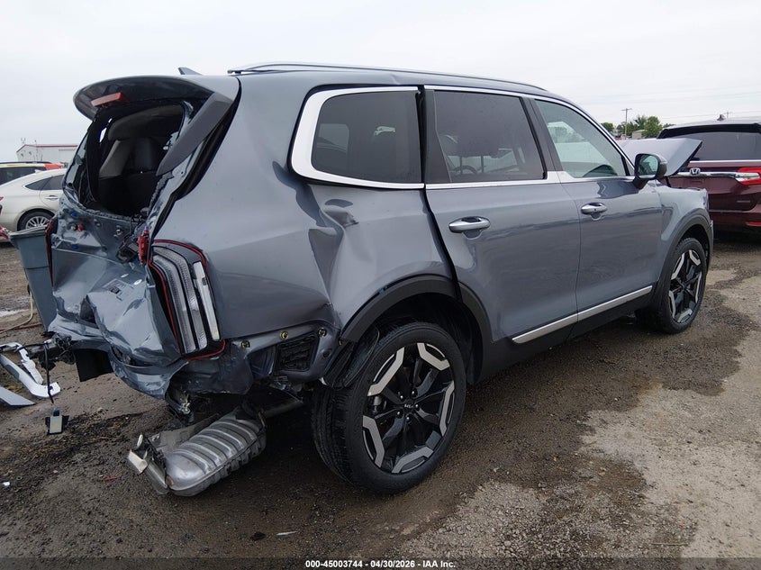 2025 Kia Telluride VIN 5XYP64GC6SG705841 IAAI salvage auction — FRONT END, Salvage (Oklahoma), sold $6,450 on 2026-07-14 (photo 4)