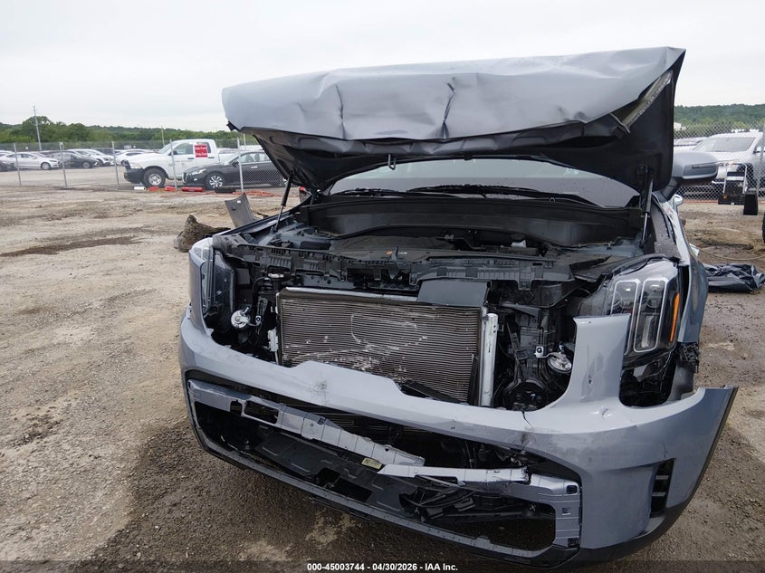 2025 Kia Telluride VIN 5XYP64GC6SG705841 IAAI salvage auction — FRONT END, Salvage (Oklahoma), sold $6,450 on 2026-07-14 (photo 6)