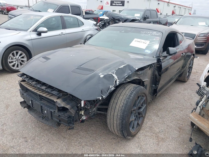 2021 Ford Mustang VIN 1FA6P8CFXM5152676 IAAI salvage auction — FRONT END, Original (Texas), sold $17,000 on 2026-07-10 (photo 2)