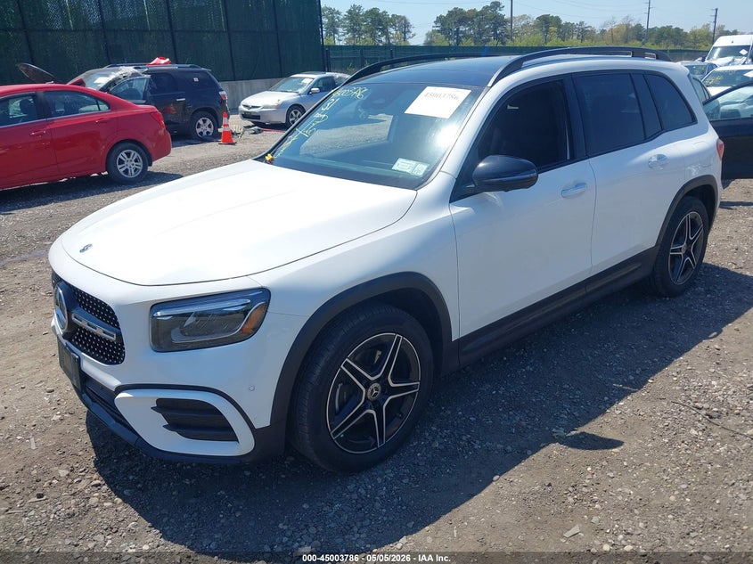 2025 Mercedes-Benz GLB-Class VIN W1N4M4HB1SW426162 IAAI salvage auction — Front & Rear, Mv-907A (New York), sold $22,200 on 2026-08-21 (photo 2)