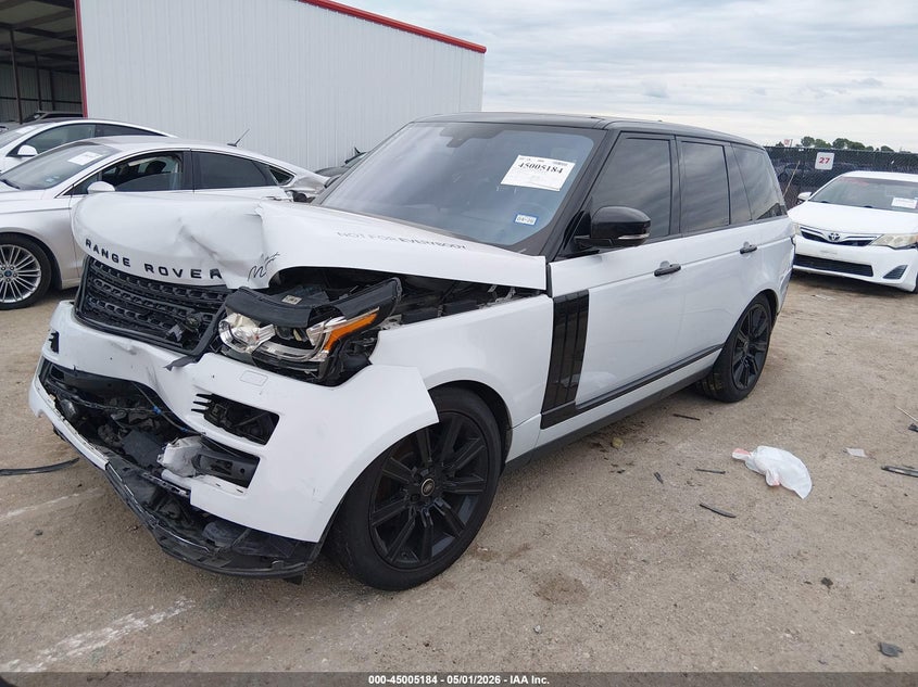 2016 Land rover RANGE ROVER VIN SALGS2KF5GA266553 IAAI salvage auction — FRONT END, Salvage (Texas), sold $5,250 on 2026-07-07 (photo 2)