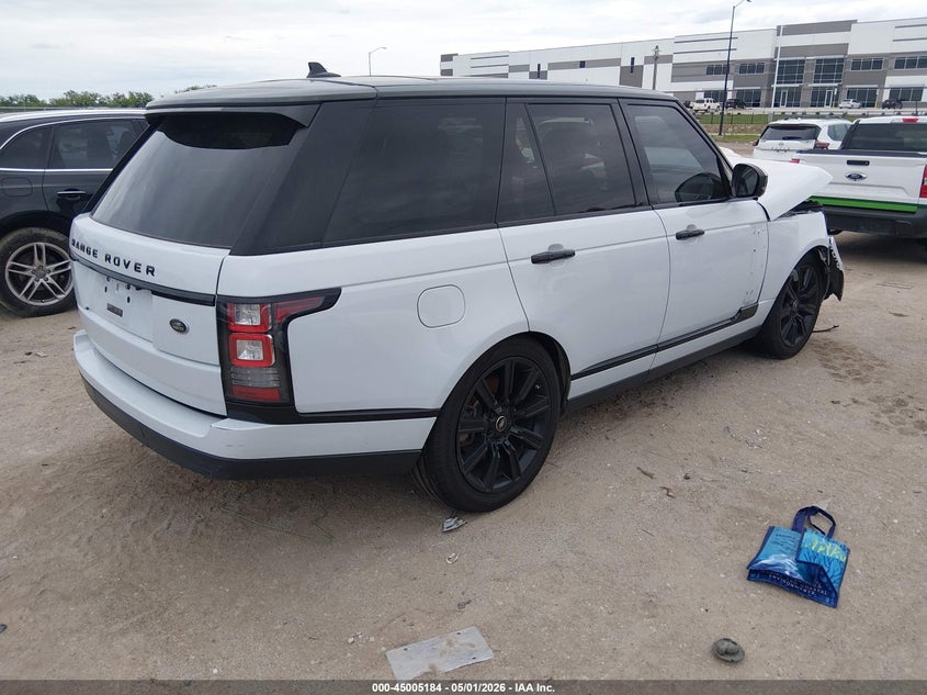 2016 Land rover RANGE ROVER VIN SALGS2KF5GA266553 IAAI salvage auction — FRONT END, Salvage (Texas), sold $5,250 on 2026-07-07 (photo 4)
