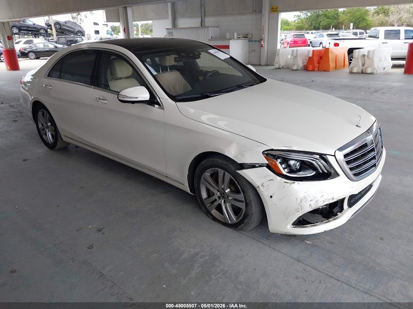 2019 Mercedes-benz S-klasse VIN WDDUG6GB9KA448859 IAAI salvage auction — RIGHT FRONT, Rebuildable (Florida), sold $20,200 on 2026-07-15 (photo 1)