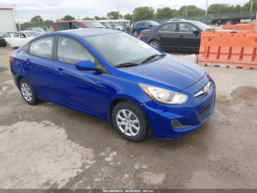 2014 Hyundai Accent VIN KMHCT4AE2EU665953 IAAI salvage auction — HAIL, Salvage (Kansas), sold $1,700 on 2026-07-17 (photo 1)