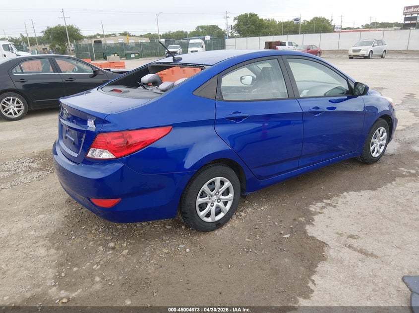 2014 Hyundai Accent VIN KMHCT4AE2EU665953 IAAI salvage auction — HAIL, Salvage (Kansas), sold $1,700 on 2026-07-17 (photo 4)