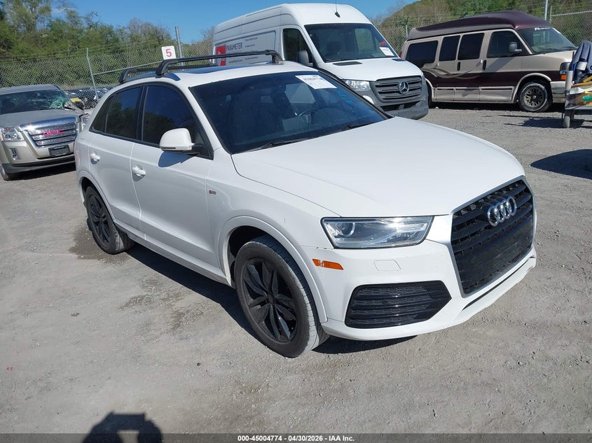 2018 Audi Q3 VIN WA1BCCFS6JR015460 IAAI salvage auction — FRONT & REAR, Clear (Virginia), sold $2,525 on 2026-07-14 (photo 1)