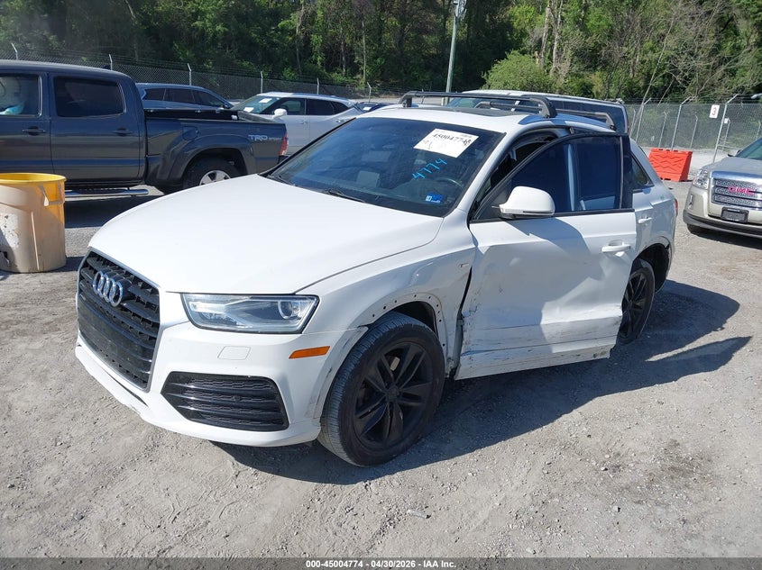 2018 Audi Q3 VIN WA1BCCFS6JR015460 IAAI salvage auction — FRONT & REAR, Clear (Virginia), sold $2,525 on 2026-07-14 (photo 2)