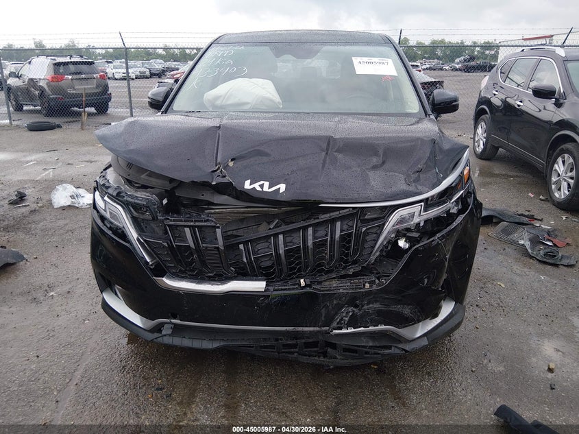 2024 Kia Carnival VIN KNDNC5H30R6433403 IAAI salvage auction — FRONT END, Salvage (Louisiana), sold $9,500 on 2026-07-24 (photo 6)