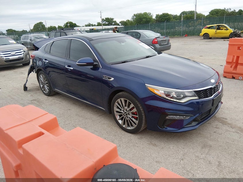 2019 Kia Optima VIN 5XXGV4L23KG285377 IAAI salvage auction — REAR END, Salvage (Kansas), sold $1,250 on 2026-07-24 (photo 1)