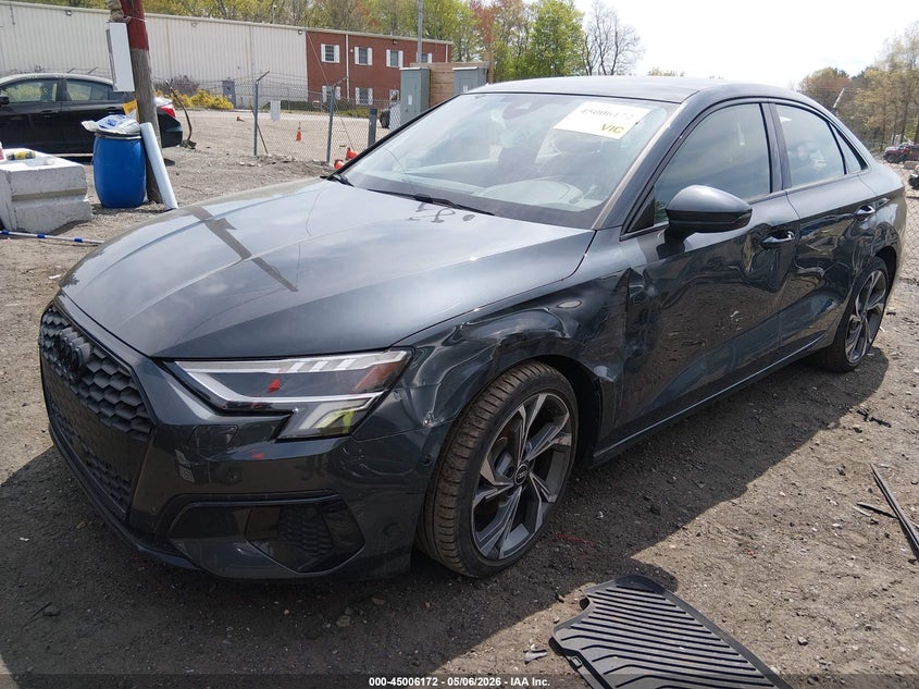 2022 Audi A3 VIN WAUHUDGY5NA019412 IAAI salvage auction — LEFT SIDE, Salvage (Massachusetts), sold $7,550 on 2026-07-21 (photo 2)