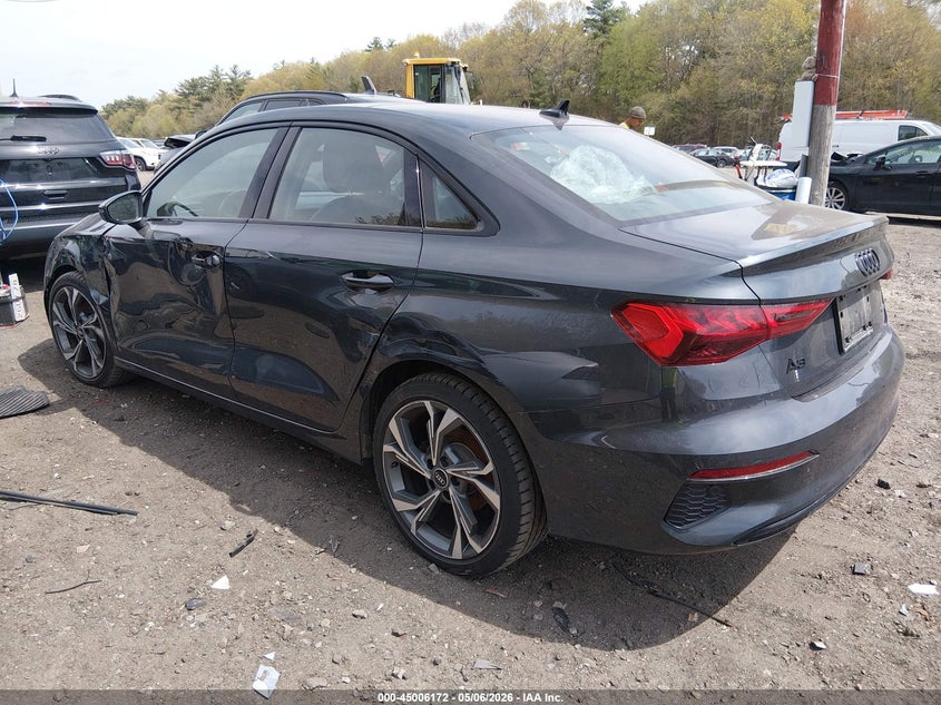 2022 Audi A3 VIN WAUHUDGY5NA019412 IAAI salvage auction — LEFT SIDE, Salvage (Massachusetts), sold $7,550 on 2026-07-21 (photo 3)