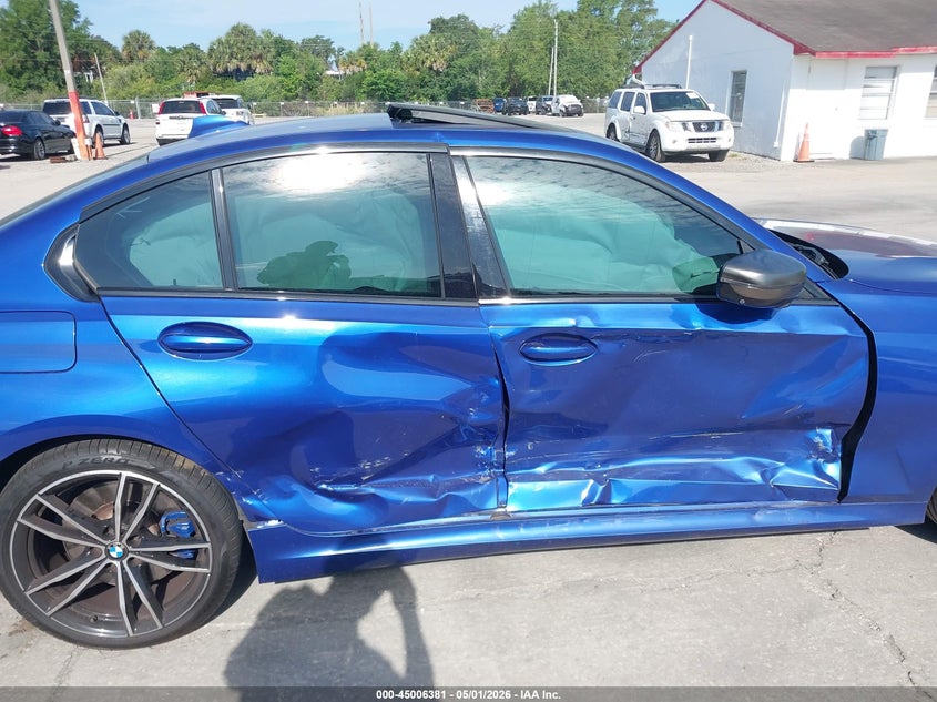 2020 BMW 3er VIN WBA5U7C08LAF54013 IAAI salvage auction — RIGHT SIDE, Rebuildable (Florida), sold $17,600 on 2026-07-15 (photo 6)