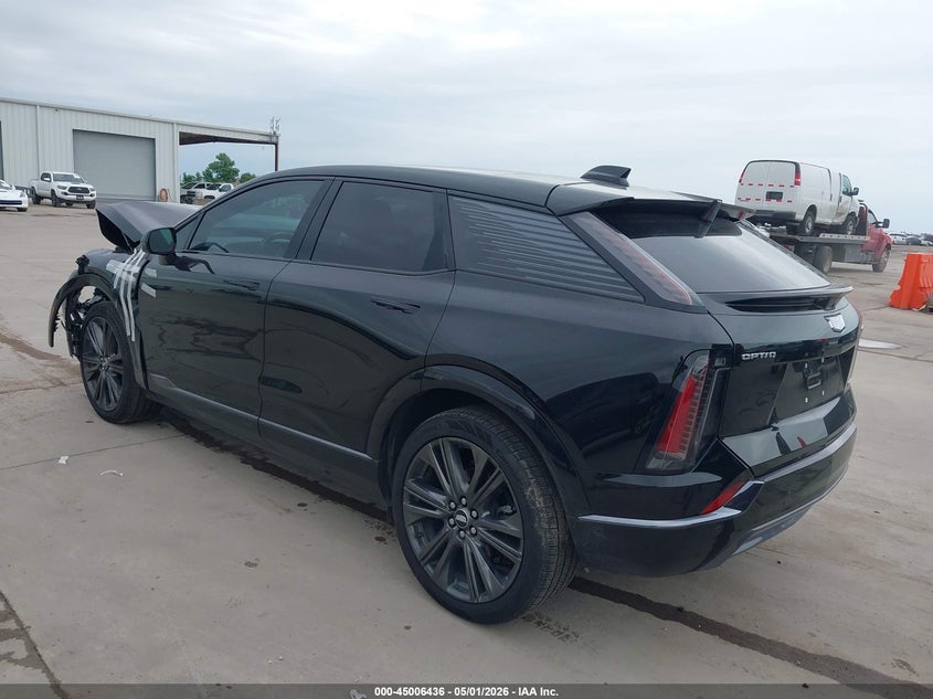 2025 Cadillac Optiq VIN 3GYK3GMR2SS146147 IAAI salvage auction — LEFT SIDE, Salvage (Texas), sold $13,600 on 2026-07-15 (photo 3)