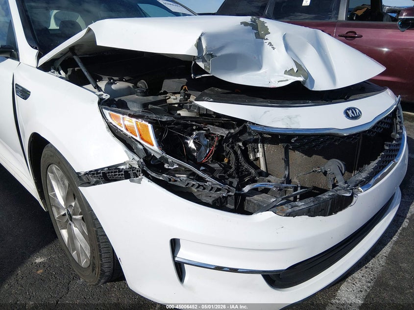 2016 Kia Optima VIN 5XXGT4L36GG072753 IAAI salvage auction — FRONT END, Salvage (Idaho), sold $1,250 on 2026-07-17 (photo 6)