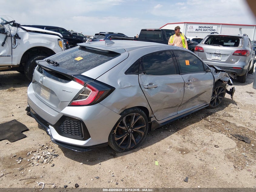 2017 Honda Civic VIN SHHFK7H41HU218190 IAAI salvage auction — ROLLOVER, Parts Only (Arkansas), sold $425 on 2026-07-16 (photo 4)