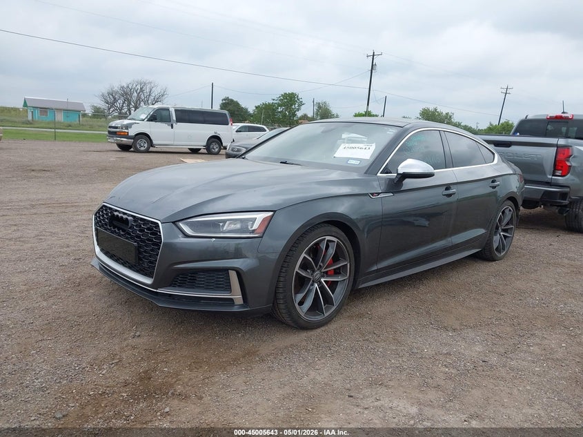 2018 Audi S5 VIN WAUB4DF50JA039252 IAAI salvage auction — RIGHT SIDE, Wait Title, sold $6,000 on 2026-07-14 (photo 2)