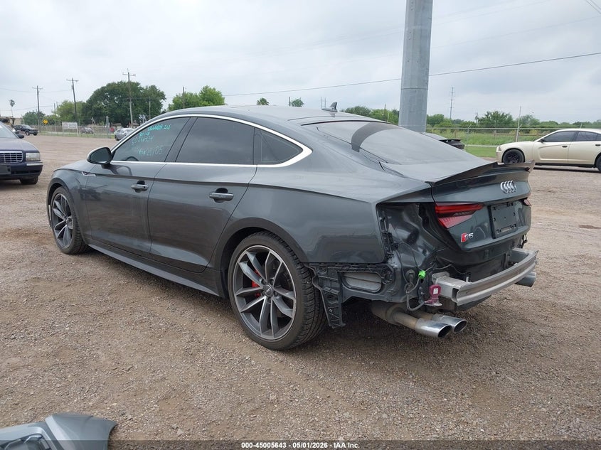 2018 Audi S5 VIN WAUB4DF50JA039252 IAAI salvage auction — RIGHT SIDE, Wait Title, sold $6,000 on 2026-07-14 (photo 3)