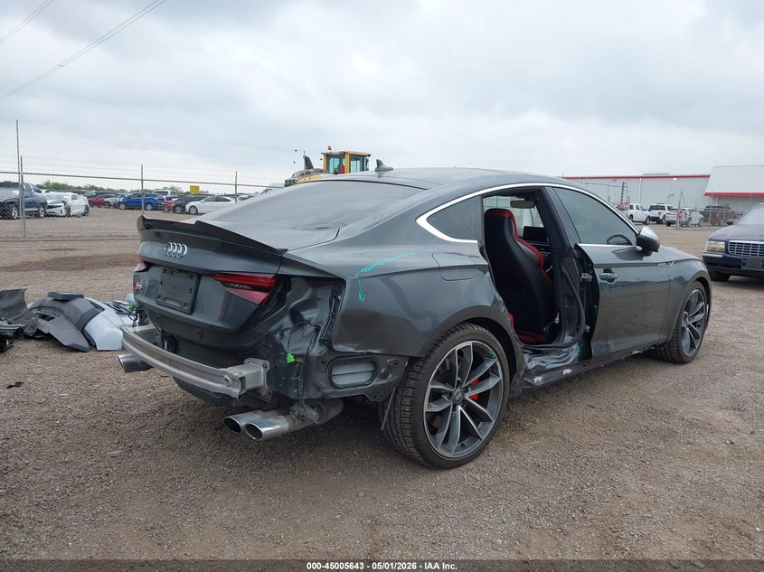 2018 Audi S5 VIN WAUB4DF50JA039252 IAAI salvage auction — RIGHT SIDE, Wait Title, sold $6,000 on 2026-07-14 (photo 4)