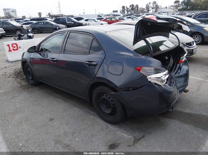 2017 Toyota Corolla VIN 2T1BURHE5HC839001 IAAI salvage auction — REAR END, Salvage (California), sold $1,550 on 2026-07-09 (photo 3)