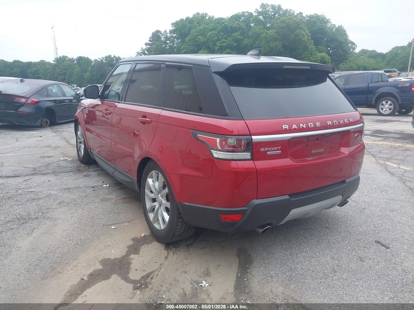 2017 Land rover Range rover sport VIN SALWR2FE3HA141867 IAAI salvage auction — FRONT END, Salvage (Georgia), sold $6,250 on 2026-07-15 (photo 3)
