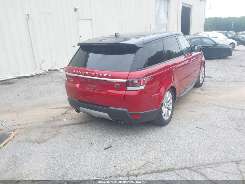 2017 Land rover Range rover sport VIN SALWR2FE3HA141867 IAAI salvage auction — FRONT END, Salvage (Georgia), sold $6,250 on 2026-07-15 (photo 4)