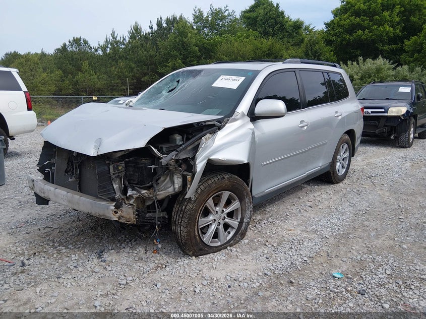 2013 Toyota Highlander VIN 5TDZK3EH8DS091250 IAAI salvage auction — FRONT END, Salvage (Alabama), sold $725 on 2026-07-29 (photo 2)
