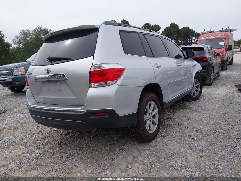2013 Toyota Highlander VIN 5TDZK3EH8DS091250 IAAI salvage auction — FRONT END, Salvage (Alabama), sold $725 on 2026-07-29 (photo 4)