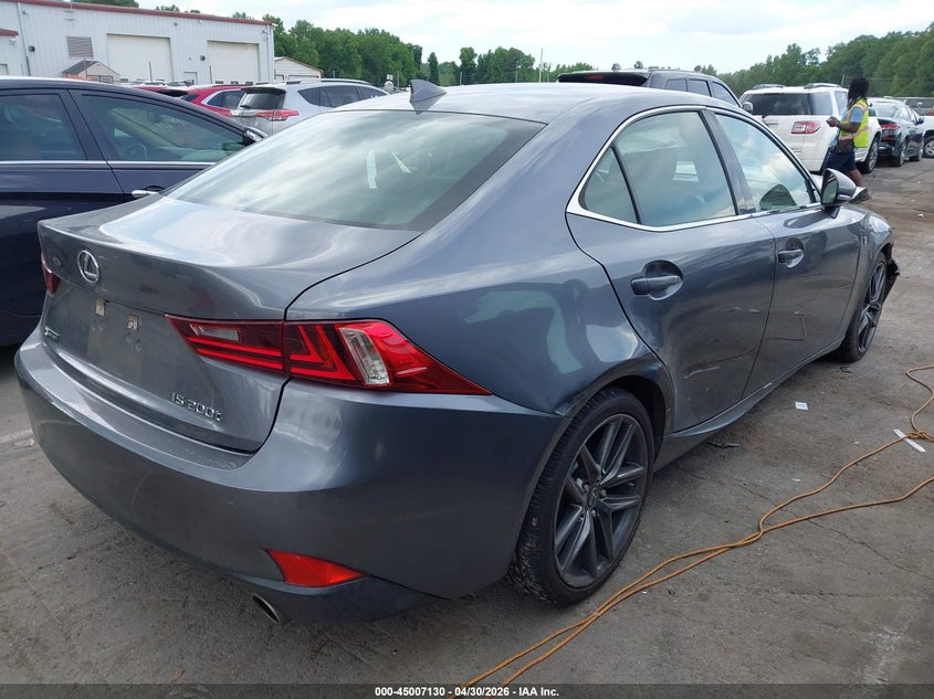 2016 Lexus Is VIN JTHBA1D20G5033695 IAAI salvage auction — FRONT END, Salvage (North Carolina), sold $525 on 2026-07-29 (photo 4)