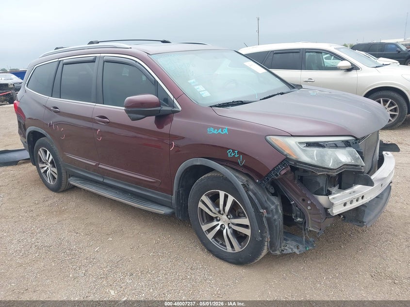2016 Honda Pilot VIN 5FNYF6H87GB094937 IAAI salvage auction — FRONT END, Original (Texas), sold $2,150 on 2026-07-17 (photo 1)