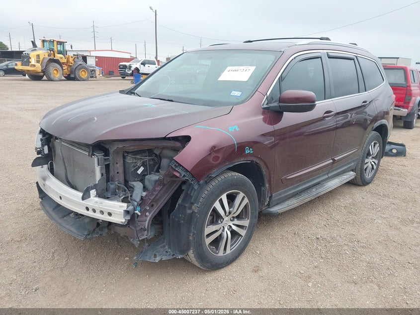 2016 Honda Pilot VIN 5FNYF6H87GB094937 IAAI salvage auction — FRONT END, Original (Texas), sold $2,150 on 2026-07-17 (photo 2)