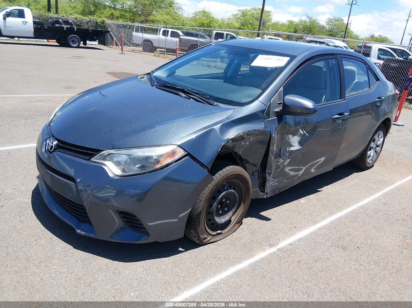 2014 Toyota Corolla VIN 5YFBURHE5EP031632 IAAI salvage auction — LEFT FRONT, Salvage (Hawaii), sold $1,550 on 2026-07-28 (photo 2)