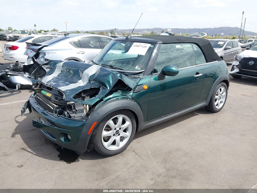 2009 Mini Cooper VIN WMWMR33569TJ93909 IAAI salvage auction — FRONT END, Salvage (Arizona), sold $625 on 2026-07-07 (photo 2)