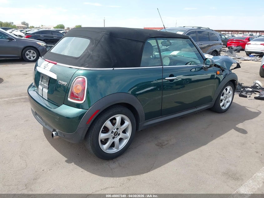 2009 Mini Cooper VIN WMWMR33569TJ93909 IAAI salvage auction — FRONT END, Salvage (Arizona), sold $625 on 2026-07-07 (photo 4)