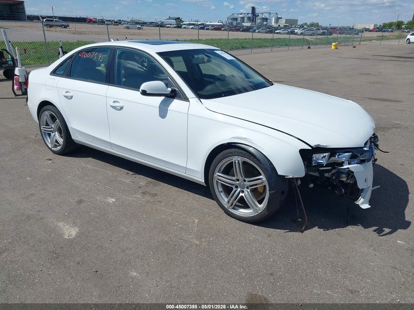 2013 Audi A4 VIN WAUAFAFL3DN024602 IAAI salvage auction — FRONT END, Prior Salvage (Minnesota), sold $1,150 on 2026-07-20 (photo 1)