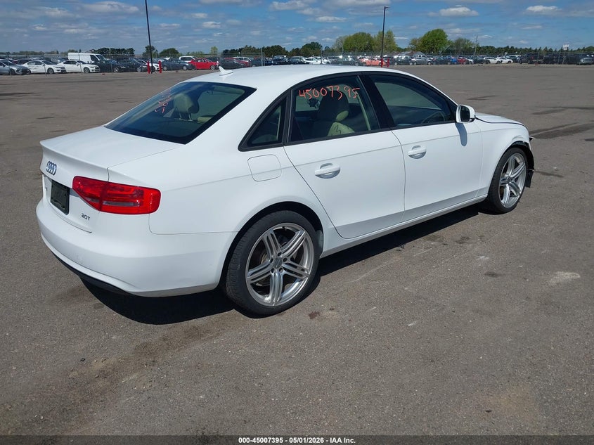 2013 Audi A4 VIN WAUAFAFL3DN024602 IAAI salvage auction — FRONT END, Prior Salvage (Minnesota), sold $1,150 on 2026-07-20 (photo 4)