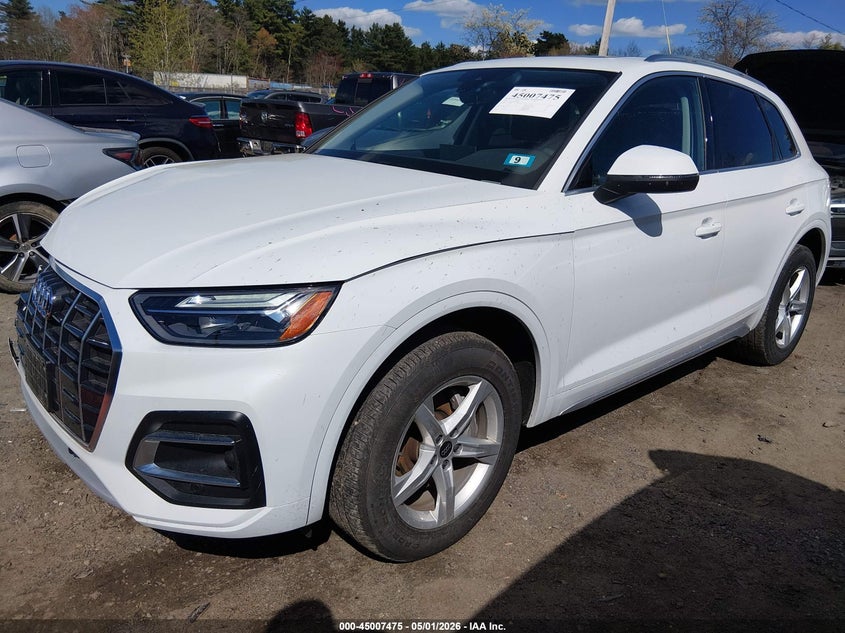 2023 Audi Q5 VIN WA1ABAFY2P2069556 IAAI salvage auction — FRONT END, Salvage (New Hampshire), sold $10,900 on 2026-07-24 (photo 2)