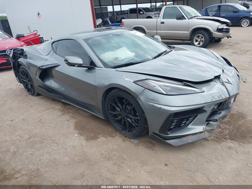 2023 Chevrolet Corvette VIN 1G1YB2D46P5140503 IAAI salvage auction — FRONT END, Original (Texas), sold $33,000 on 2026-07-06 (photo 1)