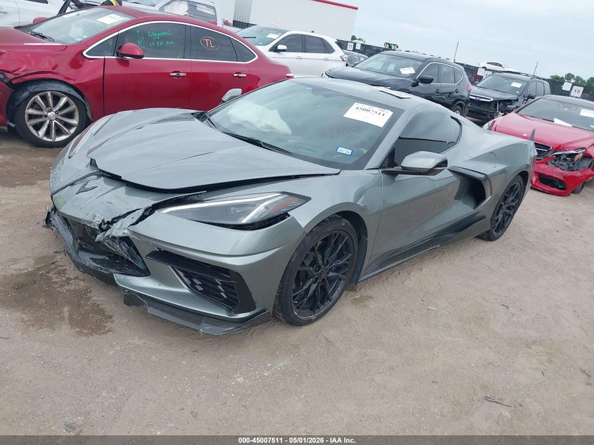 2023 Chevrolet Corvette VIN 1G1YB2D46P5140503 IAAI salvage auction — FRONT END, Original (Texas), sold $33,000 on 2026-07-06 (photo 2)