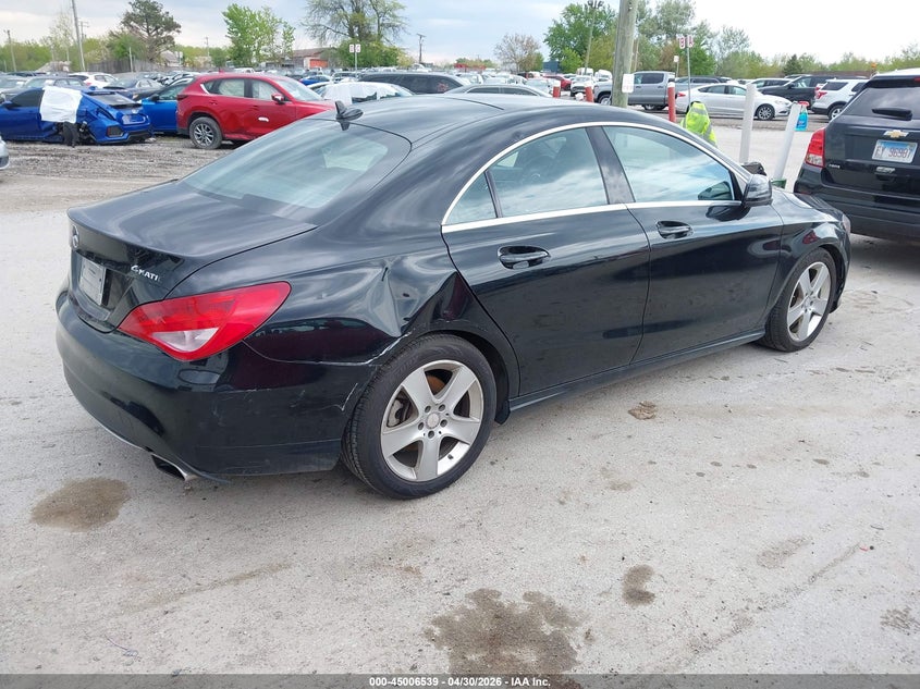2015 Mercedes-benz Cla-klasse VIN WDDSJ4GB3FN243985 IAAI salvage auction — LEFT REAR, Salvage (Illinois), sold $1,900 on 2026-07-14 (photo 4)