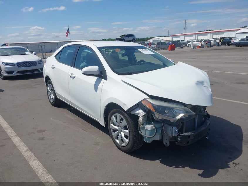 2016 Toyota Corolla VIN 5YFBURHE7GP550524 IAAI salvage auction — FRONT END, Salvage (North Carolina), sold $250 on 2026-07-22 (photo 1)