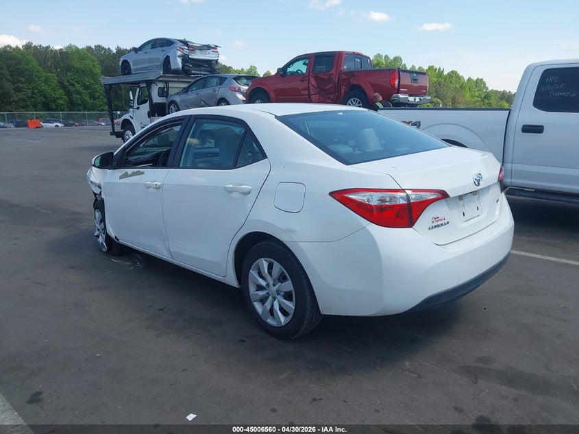 2016 Toyota Corolla VIN 5YFBURHE7GP550524 IAAI salvage auction — FRONT END, Salvage (North Carolina), sold $250 on 2026-07-22 (photo 3)
