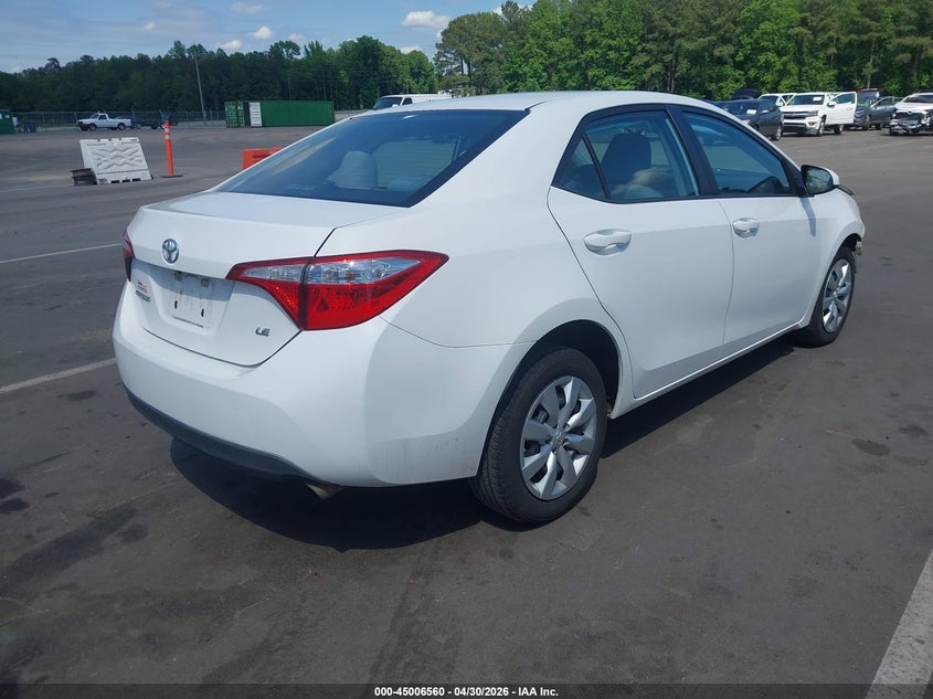 2016 Toyota Corolla VIN 5YFBURHE7GP550524 IAAI salvage auction — FRONT END, Salvage (North Carolina), sold $250 on 2026-07-22 (photo 4)
