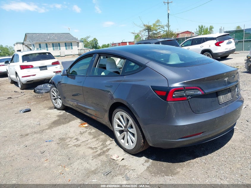 2021 Tesla Model 3 VIN 5YJ3E1EBXMF906954 IAAI salvage auction — FRONT END, Salvage - Greater Than 75% (Maryland), sold $5,150 on 2026-07-27 (photo 3)