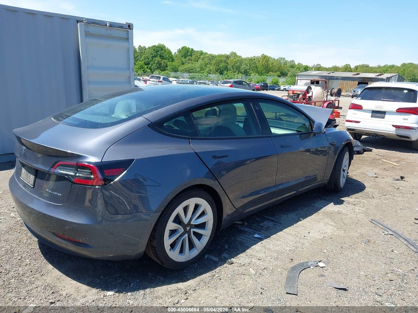 2021 Tesla Model 3 VIN 5YJ3E1EBXMF906954 IAAI salvage auction — FRONT END, Salvage - Greater Than 75% (Maryland), sold $5,150 on 2026-07-27 (photo 4)