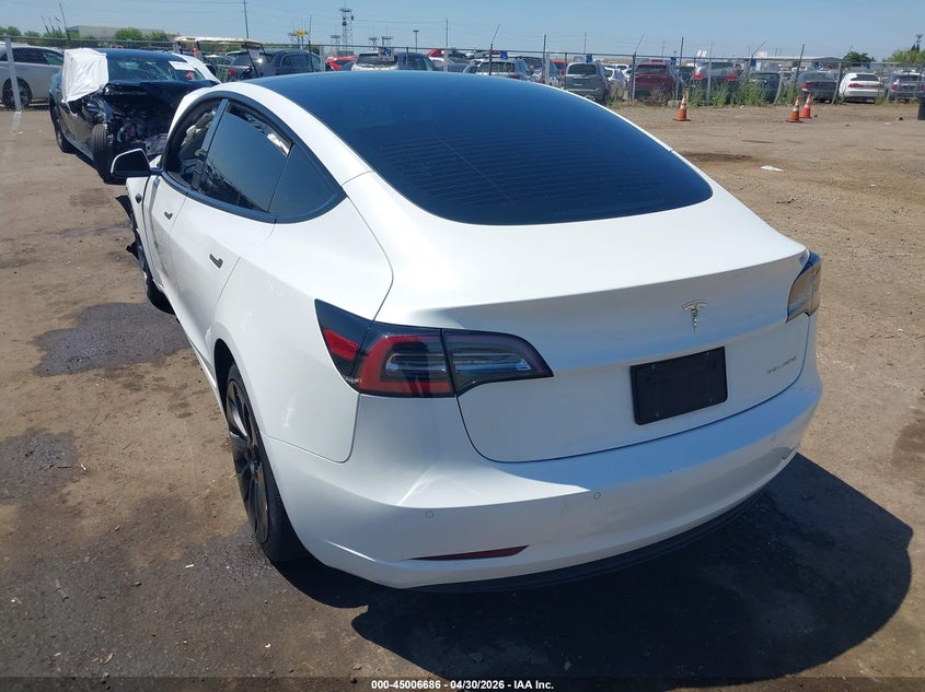 2022 Tesla Model 3 VIN 5YJ3E1EB0NF229737 IAAI salvage auction — FRONT END, Salvage (California), sold $4,100 on 2026-07-30 (photo 3)