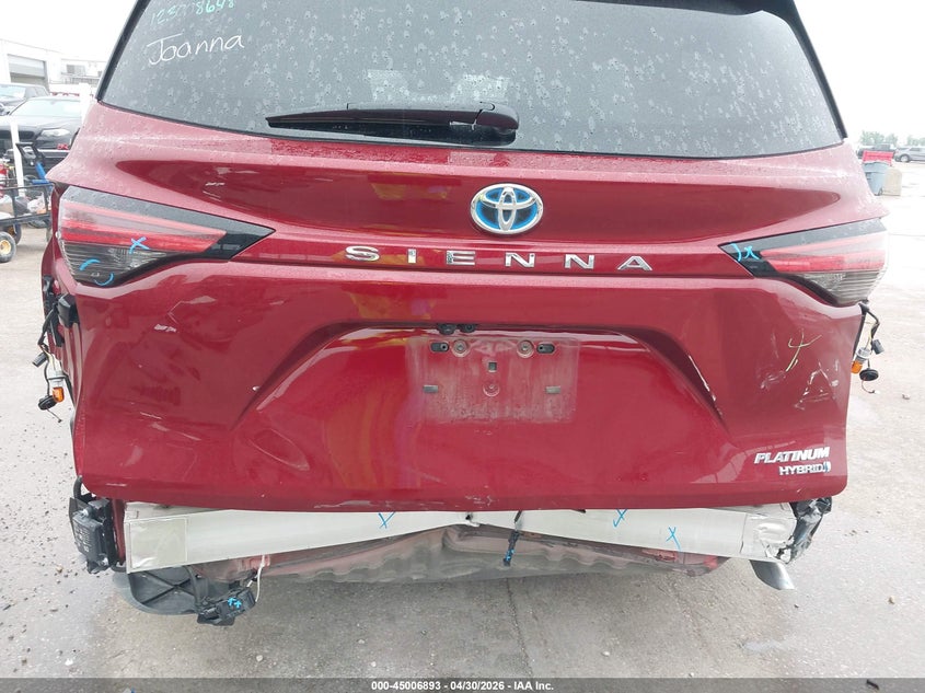 2021 Toyota Sienna VIN 5TDERKEC9MS033432 IAAI salvage auction — REAR END, Salvage Title, sold $16,000 on 2026-07-29 (photo 6)