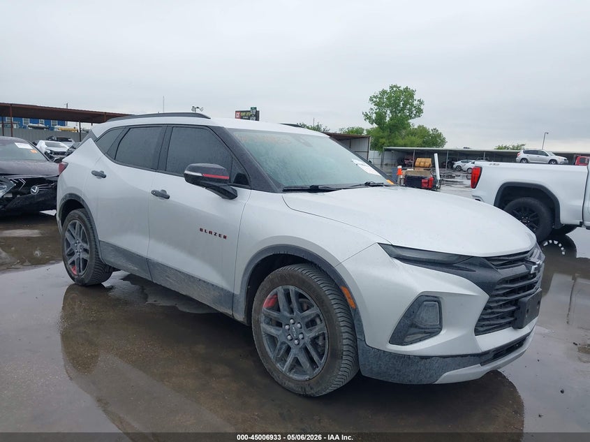 2021 Chevrolet Blazer VIN 3GNKBCRS5MS571868 IAAI salvage auction — HAIL, Original (Texas), sold $7,800 on 2026-07-29 (photo 1)