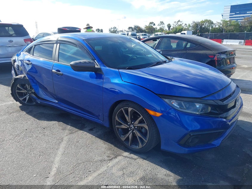 2019 Honda Civic VIN 2HGFC2F87KH520528 IAAI salvage auction — RIGHT REAR, Salvage (California), sold $4,350 on 2026-07-09 (photo 1)