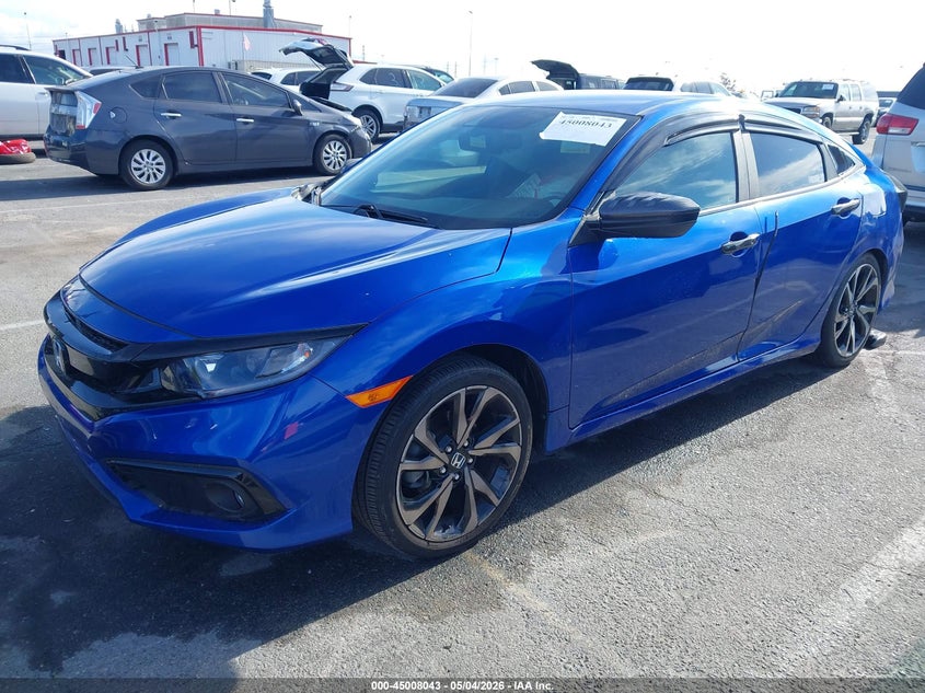 2019 Honda Civic VIN 2HGFC2F87KH520528 IAAI salvage auction — RIGHT REAR, Salvage (California), sold $4,350 on 2026-07-09 (photo 2)