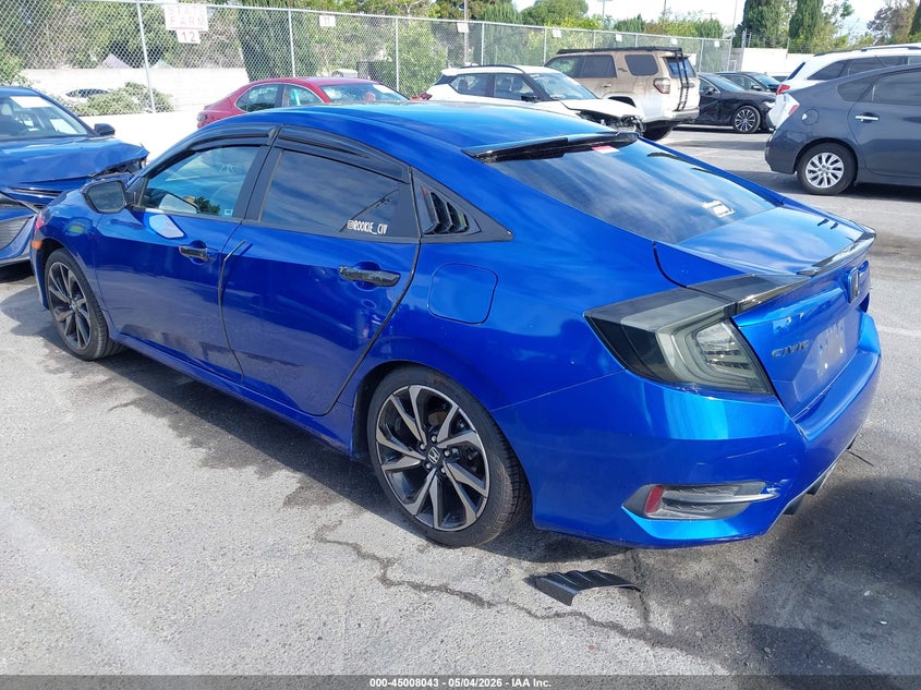 2019 Honda Civic VIN 2HGFC2F87KH520528 IAAI salvage auction — RIGHT REAR, Salvage (California), sold $4,350 on 2026-07-09 (photo 3)